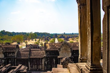 A beautiful view of Angkor Wat temple at Siem Reap, Cambodia.