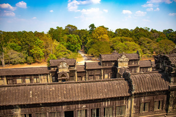 A beautiful view of Angkor Wat temple at Siem Reap, Cambodia.