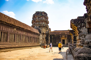 A beautiful view of Angkor Wat temple at Siem Reap, Cambodia.