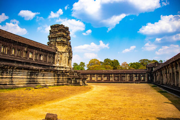 A beautiful view of Angkor Wat temple at Siem Reap, Cambodia.