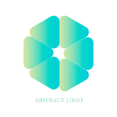 Abstract symbol of letter O. template logo design in the style of a circle
