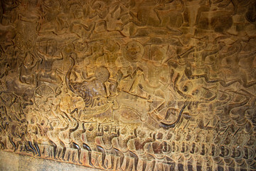 A beautiful view of Angkor Wat temple at Siem Reap, Cambodia.