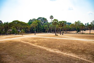 Fototapeta premium A beautiful view of Angkor Wat temple at Siem Reap, Cambodia.