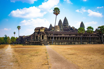 Fototapeta premium A beautiful view of Angkor Wat temple at Siem Reap, Cambodia.