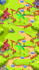 Obraz na płótnie Canvas Mobile Game Level Map Template for Developers