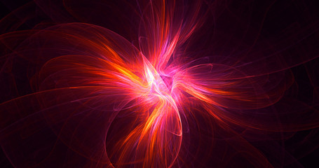 3D rendering abstract colorful fractal light background