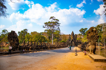 A beautiful view of Angkor Wat temple at Siem Reap, Cambodia.