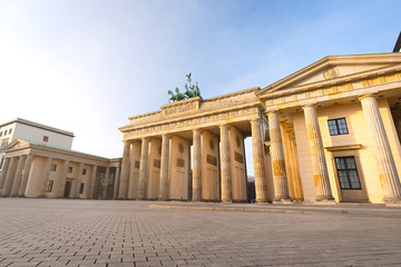 Brandenburg Gate With Sunlight, Berlin, Germany