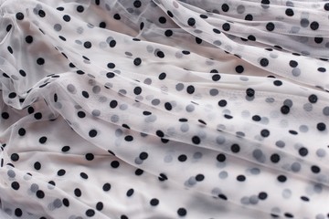 Texture of clothes, polka dot cloth, vintage details 