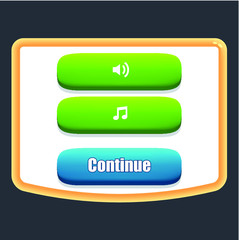 Obraz premium Game GUI Kit for Developers