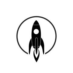 Rocket icon isolated on white background