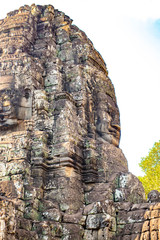 A beautiful view of Bayon temple at Siem Reap, Cambodia.