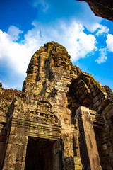 A beautiful view of Bayon temple at Siem Reap, Cambodia.