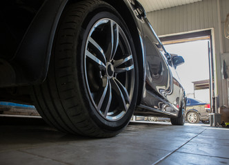 Car Under Repair in Car Service