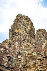 A beautiful view of Bayon temple at Siem Reap, Cambodia.