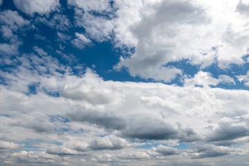 The vast blue sky and clouds sky. Nature background