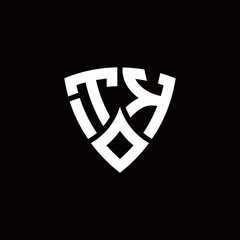 Naklejka premium TK monogram logo with modern shield style design template