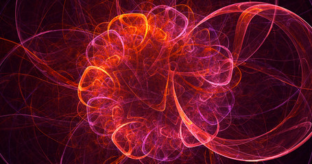 3D rendering abstract colorful fractal light background