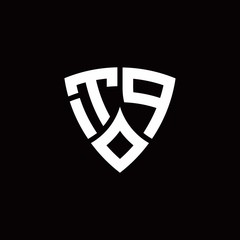 TP monogram logo with modern shield style design template