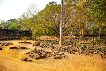 A beautiful view of Angkor Wat temple at Siem Reap, Cambodia.