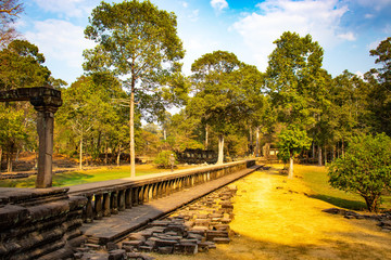 Fototapeta premium A beautiful view of Angkor Wat temple at Siem Reap, Cambodia.