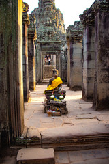 A beautiful view of Angkor Wat temple at Siem Reap, Cambodia.