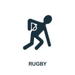 Rugby icon from australia collection. Simple line Rugby icon for templates, web design and infographics