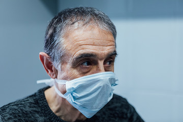 Man wearing a surgical mask