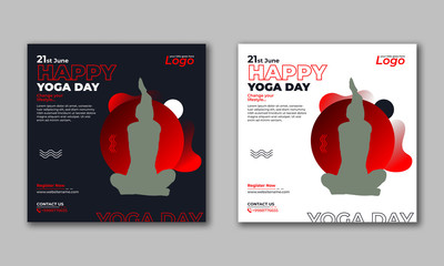 Yoga International Yoga Day Social Media Post Square Instagram Banner for Business Promotion