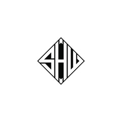 shw letter original monogram logo design