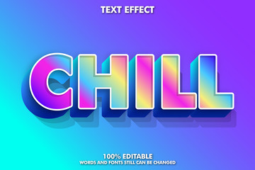 Colorful text effect, trendy modern text style