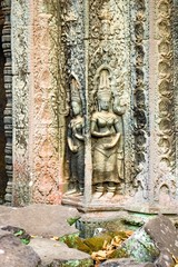 A beautiful view of Ta Phrom temple at Siem Reap, Cambodia.