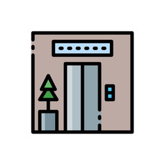 elevator fill outline icon