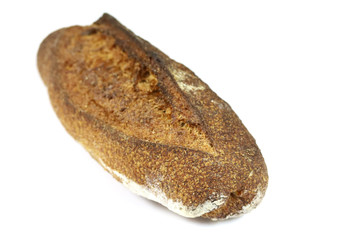 pain au son sur un fond blanc