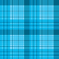 Fototapeta premium Seamless pattern in summer blue colors for plaid, fabric, textile, clothes, tablecloth and other things. Vector image.