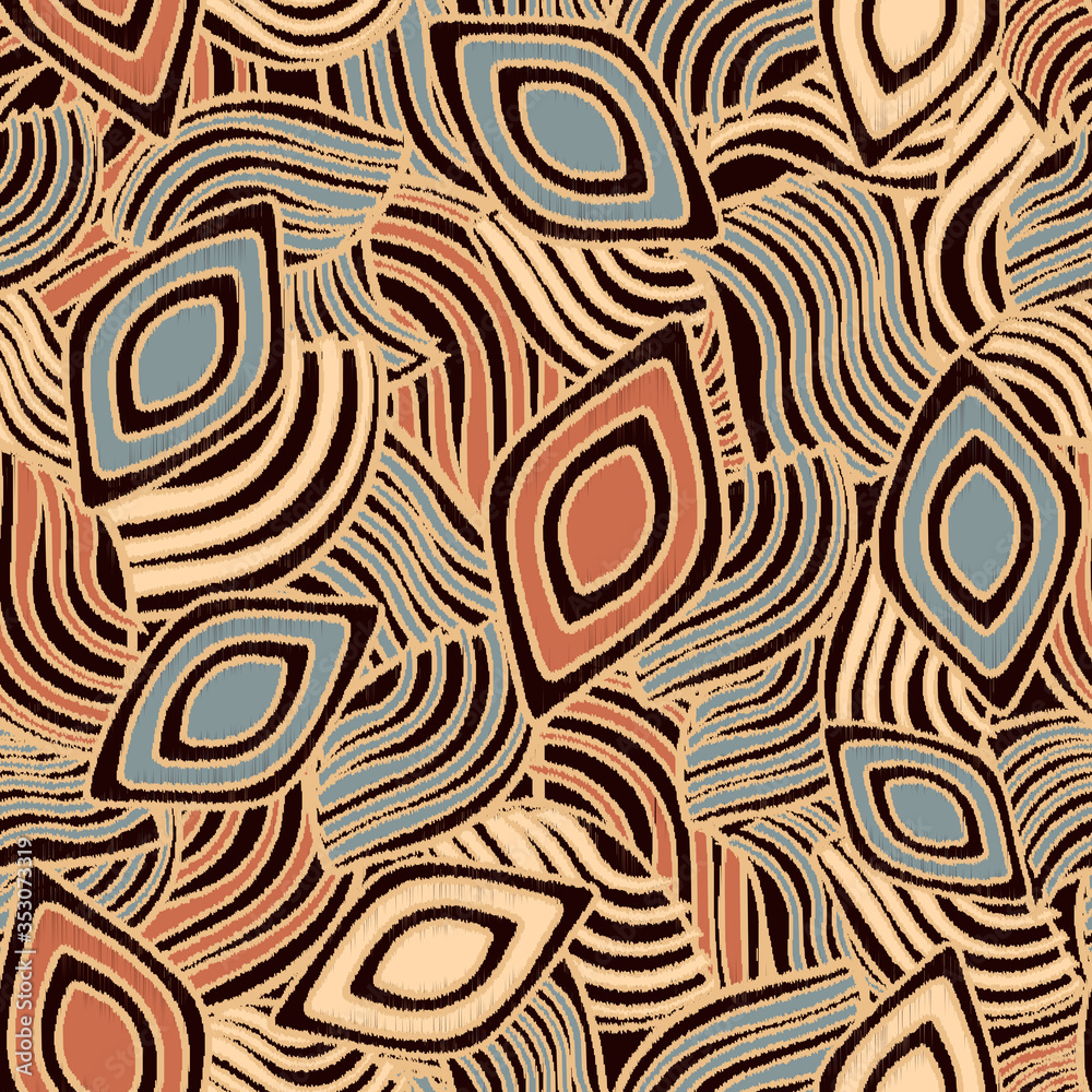 Aufkleber Seamless abstract pattern with the image of geometric shapes and lines. 
