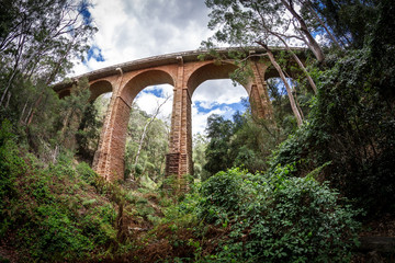 Railway viaduct in the Blue Mountains, Australia