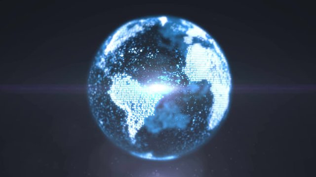 Worldmap futuristic holographic