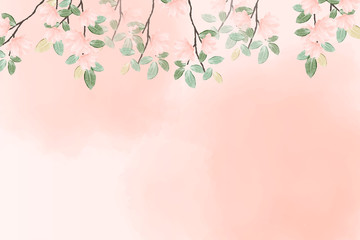 Floral watercolor background with pastel concept