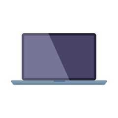 laptop computer technology on white background vector illustration design