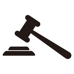 law hammer icon isolated vector