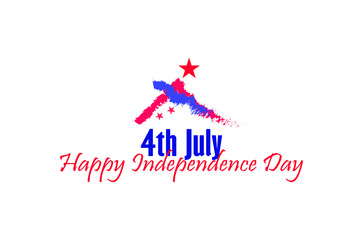 Naklejka na ściany i meble Independence day background OF USA. Happy 4th of July.