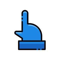 hand gesture fill outline icon