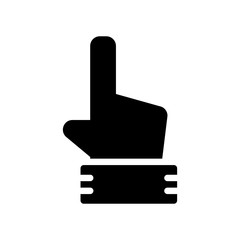 hand gesture glyph icon