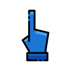 Obraz premium hand gesture fill outline icon