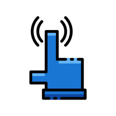 hand gesture fill outline icon