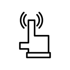 hand gesture line icon