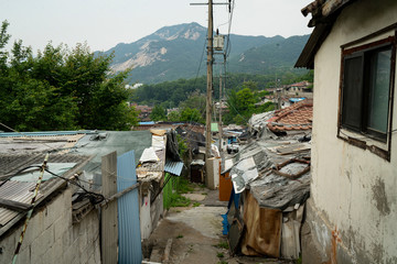 Seoul's last shanty town. Known as Village 104 it is only half filled with residents who live among...