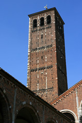 Fototapeta na wymiar Sant'Ambrogio church in milan (italy)