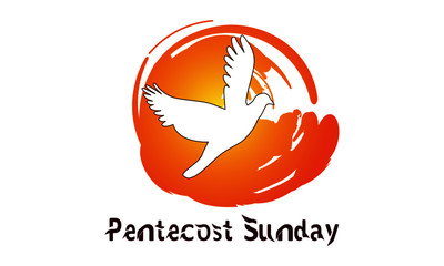 Pentecost Sunday, Come Holy Spirit, Typography for print or use as poster, card, flyer or T Shirt 